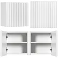 Produktbild: Lomadox Badezimmer Hängeschrank 30 cm weiß gerillte Front Badschrank Badmöbelschrank B/H/T ca. 30/30/19 cm