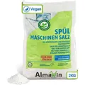 Produktbild: AlmaWin Spülmaschinensalz Öko, Bio, vegan, grobkörnig, reines Siedesalz, 2kg