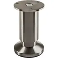 Produktbild: Möbelfuß ALPHA Edelstahloptik Höhe 100 mm
