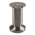Produktbild: SOTECH Möbelfuß Terra Höhe 100 mm Edelstahloptik gebürstet Schrankbein höhenverstellbar bis max. 15 mm, belastbar bis 250 kg