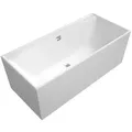 Produktbild: Villeroy und Boch Collaro Rechteck-Badewanne UBA180COR2DV-01 180x80cm, Einbauausführung Chrome, Wannenfarbe weiß alpin