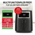 Produktbild: GOURMETmaxx Heißluftfritteuse 4 l - Touch, Timer, 8 Programme und Shake-Reminder - Schwarz