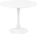 Produktbild: BELIANI Esszimmertisch Weiß Rund 90 cm MDF-Platte Metall Modern