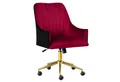 Produktbild: SeedWave Bürostuhl Plissierter Samtstuhl mit Rollen, Höhenverstellbar Drehstuhl Bis 150Kg, Gepolstert Ergonomischer Schreibtischstuhl,burgunderrot Longesessel