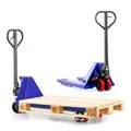 Produktbild: Pallit Five Hubwagen 2500 kg Palettenwagen 1150 mm Gabellänge Blau Robuster Gabelhubwagen mit PU Rollen Handhubwagen aus Stahl, langlebig