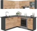 Produktbild: Eckküche Vicco Rick Goldkraft Eiche/Anthrazit 190 x 46 cm , AP Anthrazit, Model 38759