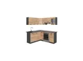 Produktbild: Vicco Eckküche Küchenblock Einbauküche Rick Anthrazit Eiche 190 cm modern Küchen Schränke Spülenunterschrank Eck-Unterschrank Eck-Hängeschrank Arbeitsplatte Küchenmöbel Küchenzeile L-Küche