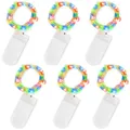 Produktbild: Jsdoin LED Mini Lichterkette mit Batterie, 6x20er Micro Lichterkette außen Batterie, 2M DIY kleine Lichterketten Wasserdicht für Party Hochzeit Weihnachten Beleuchtung Deko (Mehrfarbig)
