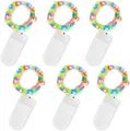 Produktbild: Jsdoin 6x20 LED Lichterkette Batterie 2m Micro Party Weihnachten Mehrfarbig
