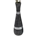 Produktbild: Bodenvase RELIEF ANTIK konisch rund H. 50cm schwarz silber Keramik Formano