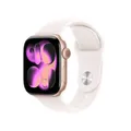 Produktbild: Apple Watch Series 11 GPS 42mm Rose Gold Aluminium Case mit Blassrosa Sport Band... MEU44ZR/A