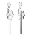 Produktbild: 2 Gärröhrchen aus GLAS Ø8.5mm Gärrohr für Gummistopfen Gäraufsatz Gärspund SET