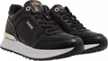 Produktbild: Guess Kaddy Peony Logo Casual Sneakers Damen Sneaker aus Kunstleder in Schwarz Gold – 4 Großbritannien - 37 EU - 6,5 US / Schwarzes Gold