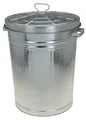 Produktbild: H&S Decoration | Mülleimer 55 l - Silber - Robuste Stahlkonstruktion - Mit praktischem Deckel