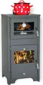 Produktbild: Kaminofen mit Backfach und Herdplatte Ever 2 Holzofen 7,85 kW Kamin Ofen Holz Werkstattofen Hüttenofen Heizofen