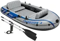 Produktbild: INTEX Excursion 4 Set Schlauchboot Boot + Paddel 68324NP Blau Grau