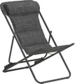 Produktbild: Dehner Campingstuhl Ibiza, klappbar, inkl. Kopfpolster, 87 x 62 x 76 cm, Stahl/Textilene/Polyester, dunkelgrau