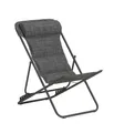 Produktbild: Dehner Campingstuhl Ibiza, klappbar, inkl. Kopfpolster, 87 x 62 x 76 cm, Stahl/Textilene/Polyester, dunkelgrau
