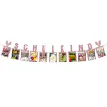 Produktbild: Oblique Unique Schulkind Girlande für Jungen und Mädchen mit Platz für eigene Fotos Banner für Schuleinführung Einschulung Schulanfang Schulstart Hänge Deko Dekoration (Schulkind Rosa)