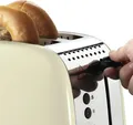 Produktbild: Toaster 2 Scheiben Edelstahl Creme 1600W Brötchenaufsatz Auftaufunktion
