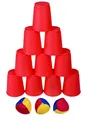 Produktbild: Ballwurfspiel / Dosen werfen / 10 Becher + 3 Bälle