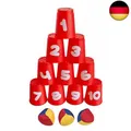 Produktbild: 40416 - Ballwurfspiel mit 10 Bechern und 3 Bällen, ab 3 Jahren, für Geburtstagsf