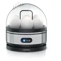Produktbild: Arendo Eierkocher 7-fach, 400 W, Edelstahl, Warmhaltefunktion, Härtegrad einstellbar, für 7 Eier, silber - Silber/Schwarz