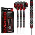 Produktbild: WINMAU Darts Cypher 24g 90% Professionelles Wolfram Dartpfeile-Set mit Stahlspitze mit Dart Flüge und Dartschäfte