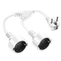 Produktbild: Doppelstecker für Steckdose, Doppelstecker16A/250V/Max, Verlängerungskabel ku...