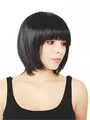 Produktbild: schwarz BOB Damen glatt kurze Perücke natürlich wie Echthaar Mia Wallace C577