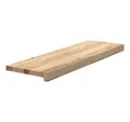 Produktbild: vidaXL Stufenmatte Treppenstufen 2 Stk. Unbehandelt 70x25x2 cm Massivholz Eiche, Rechteckig, Höhe: 2 mm
