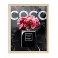 Produktbild: Justgoodmood Poster, Schwarz, Rosa, Naturmaterialien, Floral, Mode, 80x120x0.1 cm, Bilder und Zubehör, Wandbilder, Sonstige Wandbilder
