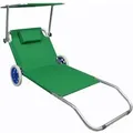 Produktbild: Ebuy24 - Sonnenliege Liegestuhl Rollen Dach