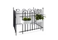 Produktbild: relaxdays Gartenzaun Metall 4er Set GOTH
