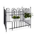 Produktbild: Gartenzaun metall Metallzaun anthrazit Dekozaun im Antik Stil retro wetterfest
