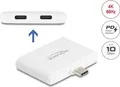 Produktbild: Delock USB Type-C Adapter zu USB-C Daten 10 Gbps und Video 4K 60 Hz+ PD 92 (61088)