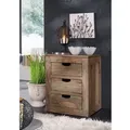 Produktbild: Rollcontainer Sheesham 45x40x60  grau geölt NATURE GREY #714