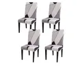 Produktbild: Vivi Idee Stuhlbezug Stuhlhussen 4/6er Set Spannbezug für Esszimmerstühle Schwingstuhl, Elastische Waschbar Hochzeit Büro Partys Deko