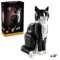 Produktbild: Lego Ideas 21349 Schwarz-weiße Katze, Wohnaccessoire, Geschenkidee für Tierliebhaber und Katzenfreunde, Sammlermodell, kreative Aktivität, Bausatz für Erwachsene