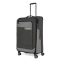 Produktbild: Travelite 4-Rad Koffer Größe L Weichschale aus recyceltem Material, Gepäck Serie VIIA: Trolley mit Dehnfalte + Kantenschutz, 77 cm, 91-103 Liter