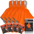 Produktbild: Notfall-Survival-Poncho 4 Stück Thermo-Mylar-Folienbeschichtung Decke für Wär...