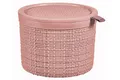 Produktbild: Curver Jute Aufbewahrungsbox, rund, 2 l, 17,1 x 12,6 cm, Rosa