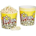 Produktbild: Relaxdays - 24 X Popcorn Eimer, Popcorn Behälter Kunststoff, Popcornkübel Wiederverwendbar, 2,8 L, Retro Popcornbecher, Gelb