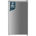Produktbild: homeX Kühlschrank ohne Gefrierfach, Vollraumkühlschrank klein - 88L Nutzinhalt, freistehend und kompakt, Tischkühlschrank leise 39 dB, Fridge mit LED-Innenbeleuchtung und Temperaturregelung, silber