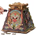 Produktbild: Cluepuzzle Sonnenpyramid  Escape Room Spiel mit Jigsaw Puzzle  3D Holzpuzzle ...