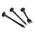 Produktbild: Wiltec Handmeißel Set 3 teilig, mit Flachmeißel, Spitzmeißel und Breitmeißel, ergonomisch, rutschfest und mit Handschutz ausgestattet