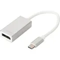 Produktbild: USB Adapter, USB-C Stecker > DisplayPort 4K Buchse weiß/silber, 20cm