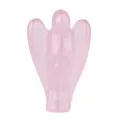 Produktbild: Morella Edelstein Rosenquarz Engel Glücksbringer Schutzengel zum Mitnehmen 3,5 cm in Samtbeutel
