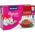 Produktbild: 5 X Vitakraft Cat Poesie Classique 12 Buste Da 85 Grammi (3 Pollo, 3 Tacchino,