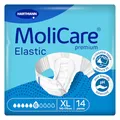 Produktbild: MoliCare Premium Elastic Slip: bei mittlerer Inkontinenz für Frauen und Männer; 6 Tropfen, Gr. XL, (140-175 cm Hüftumfang), 14 Stück